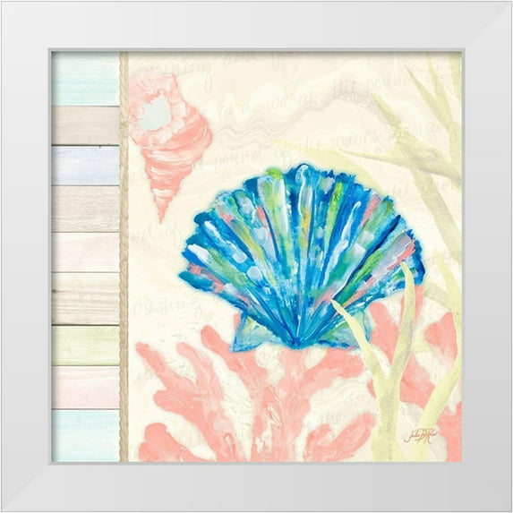 DeRice, Julie 12x12 White Modern Wood Framed Museum Art Print Titled - Pastel Coastal II