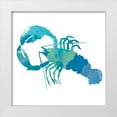 thumbnail image 1 of DeRice, Julie 12x12 White Modern Wood Framed Museum Art Print Titled - Watercolor Lobster in Teal, 1 of 4