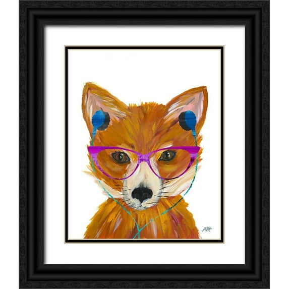 DeRice, Julie 12x14 Black Ornate Wood Framed with Double Matting Museum Art Print Titled - Woodland Beats II