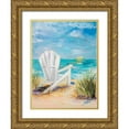 thumbnail image 1 of DeRice, Julie 12x14 Gold Ornate Wood Framed with Double Matting Museum Art Print Titled - Relax in the Beach Breeze, 1 of 4