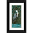 thumbnail image 1 of DeRice, Julie 12x24 Black Ornate Wood Framed with Double Matting Museum Art Print Titled - Majestic Heron, 1 of 4