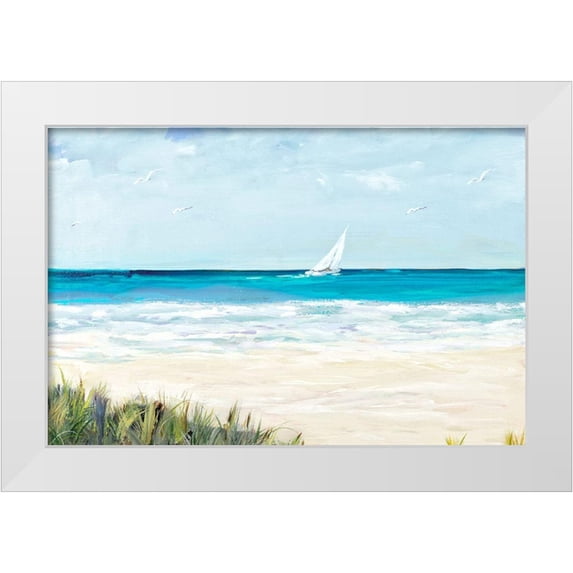DeRice, Julie 14x11 White Modern Wood Framed Museum Art Print Titled - Coastal Sailing