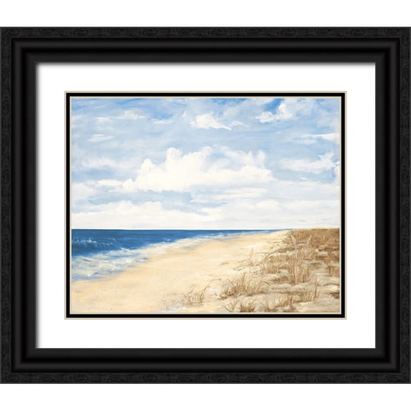 DeRice, Julie 14x12 Black Ornate Wood Framed with Double Matting Museum Art Print Titled - Day At The Beach
