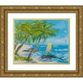 thumbnail image 1 of DeRice, Julie 14x12 Gold Ornate Wood Framed with Double Matting Museum Art Print Titled - Mermaid Beach, 1 of 4