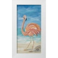 thumbnail image 1 of DeRice, Julie 14x24 White Modern Wood Framed Museum Art Print Titled - Flamingo II, 1 of 4