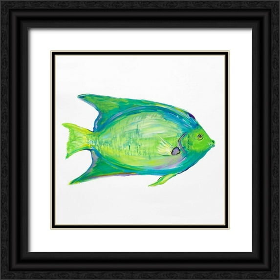 DeRice, Julie 15x15 Black Ornate Wood Framed with Double Matting Museum Art Print Titled - Sealife II