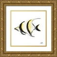 thumbnail image 1 of DeRice, Julie 15x15 Gold Ornate Wood Framed with Double Matting Museum Art Print Titled - Fish V, 1 of 4
