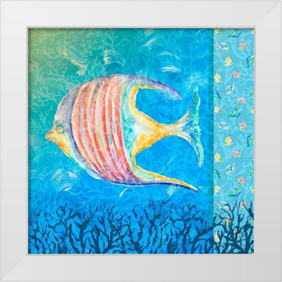 DeRice, Julie 15x15 White Modern Wood Framed Museum Art Print Titled - Under the Sea II