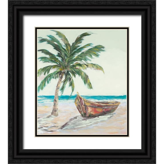 DeRice, Julie 15x17 Black Ornate Wood Framed with Double Matting Museum Art Print Titled - Lost Island At Sunrise