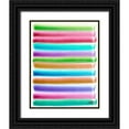 thumbnail image 1 of DeRice, Julie 15x18 Black Ornate Wood Framed with Double Matting Museum Art Print Titled - Colorful Stripes Pattern I, 1 of 4