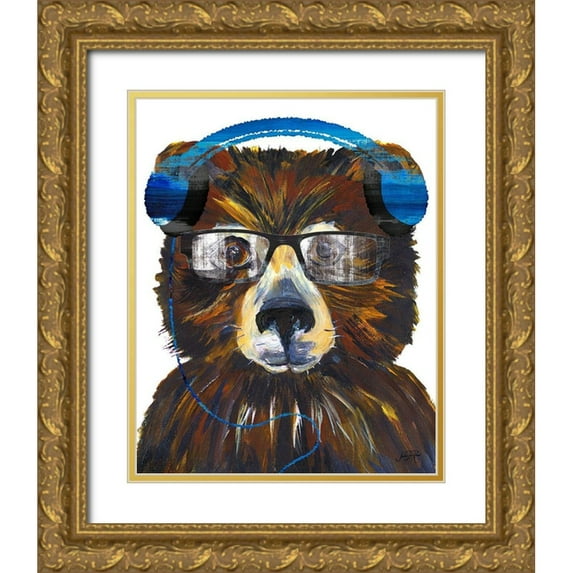 DeRice, Julie 15x18 Gold Ornate Wood Framed with Double Matting Museum Art Print Titled - Woodland Beats I