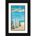 thumbnail image 1 of DeRice, Julie 15x24 Black Ornate Wood Framed with Double Matting Museum Art Print Titled - Waves and Surf, 1 of 4