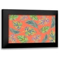 thumbnail image 1 of DeRice, Julie 18x12 Black Modern Framed Museum Art Print Titled - Colorful Leaves Scatter Pattern, 1 of 5