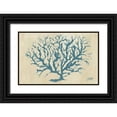 thumbnail image 1 of DeRice, Julie 18x13 Black Ornate Wood Framed with Double Matting Museum Art Print Titled - Blue Coral Rectangle I, 1 of 4