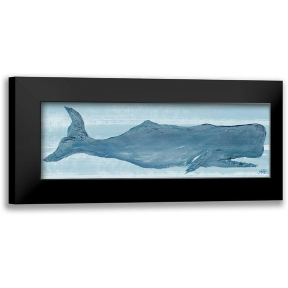 DeRice, Julie 18x9 Black Modern Framed Museum Art Print Titled - Blue Whale I