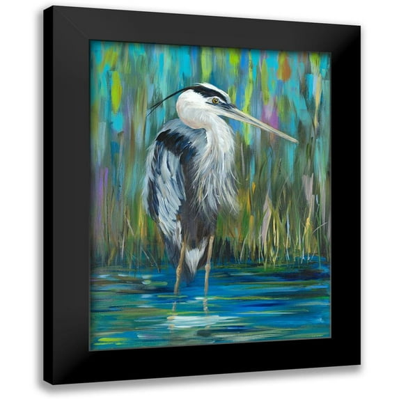 DeRice, Julie 19x24 Black Modern Framed Museum Art Print Titled - Standing Heron I