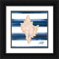 thumbnail image 1 of DeRice, Julie 20x20 Black Ornate Wood Framed with Double Matting Museum Art Print Titled - Nautical Shell II, 1 of 4