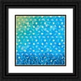 thumbnail image 1 of DeRice, Julie 20x20 Black Ornate Wood Framed with Double Matting Museum Art Print Titled - Swim with the Fish Pattern (dark blue), 1 of 4