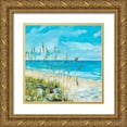 thumbnail image 1 of DeRice, Julie 20x20 Gold Ornate Wood Framed with Double Matting Museum Art Print Titled - Seaside Square II, 1 of 4