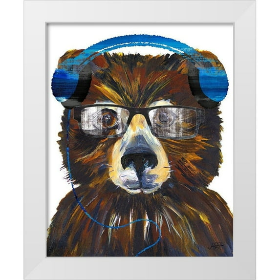 DeRice, Julie 20x24 White Modern Wood Framed Museum Art Print Titled - Woodland Beats I