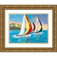 thumbnail image 1 of DeRice, Julie 24x19 Gold Ornate Wood Framed with Double Matting Museum Art Print Titled - Morning Sails II, 1 of 4