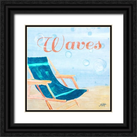 DeRice, Julie 26x26 Black Ornate Wood Framed with Double Matting Museum Art Print Titled - Beach Play III