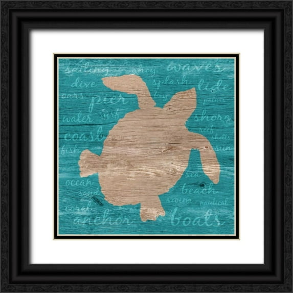 DeRice, Julie 26x26 Black Ornate Wood Framed with Double Matting Museum Art Print Titled - Coastal Wonder II