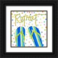 thumbnail image 1 of DeRice, Julie 26x26 Black Ornate Wood Framed with Double Matting Museum Art Print Titled - Flip Flop Retreat I, 1 of 4