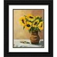 thumbnail image 1 of DeRice, Julie 26x32 Black Ornate Wood Framed with Double Matting Museum Art Print Titled - Sunflowers, 1 of 4
