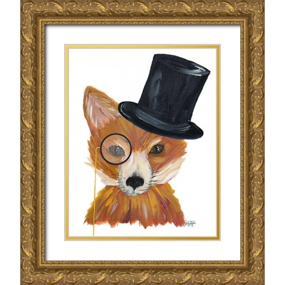 DeRice, Julie 26x32 Gold Ornate Wood Framed with Double Matting Museum Art Print Titled - Proper Animals III
