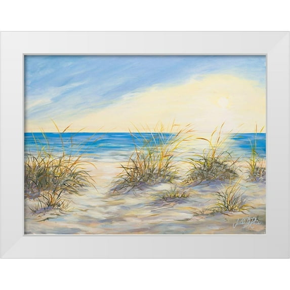 DeRice, Julie 32x25 White Modern Wood Framed Museum Art Print Titled - Coastal Sunrise