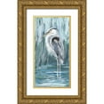 thumbnail image 1 of DeRice, Julie 9x14 Gold Ornate Wood Framed with Double Matting Museum Art Print Titled - Standing Still Heron II, 1 of 4