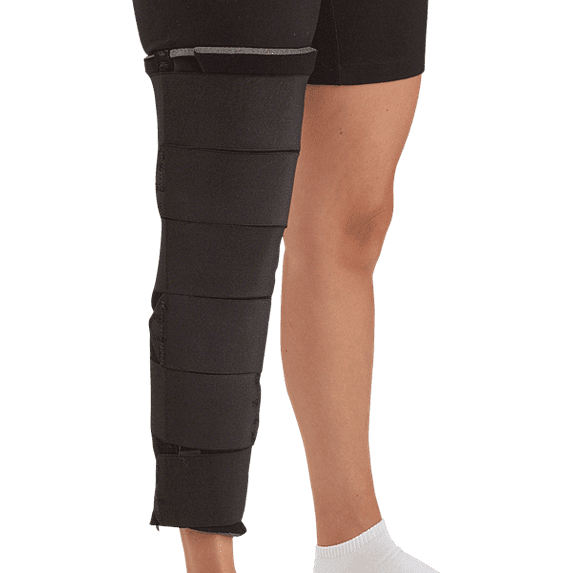 DeRoyal Cutaway Knee Immobilizer w/Elastic Straps, 20" / Blue