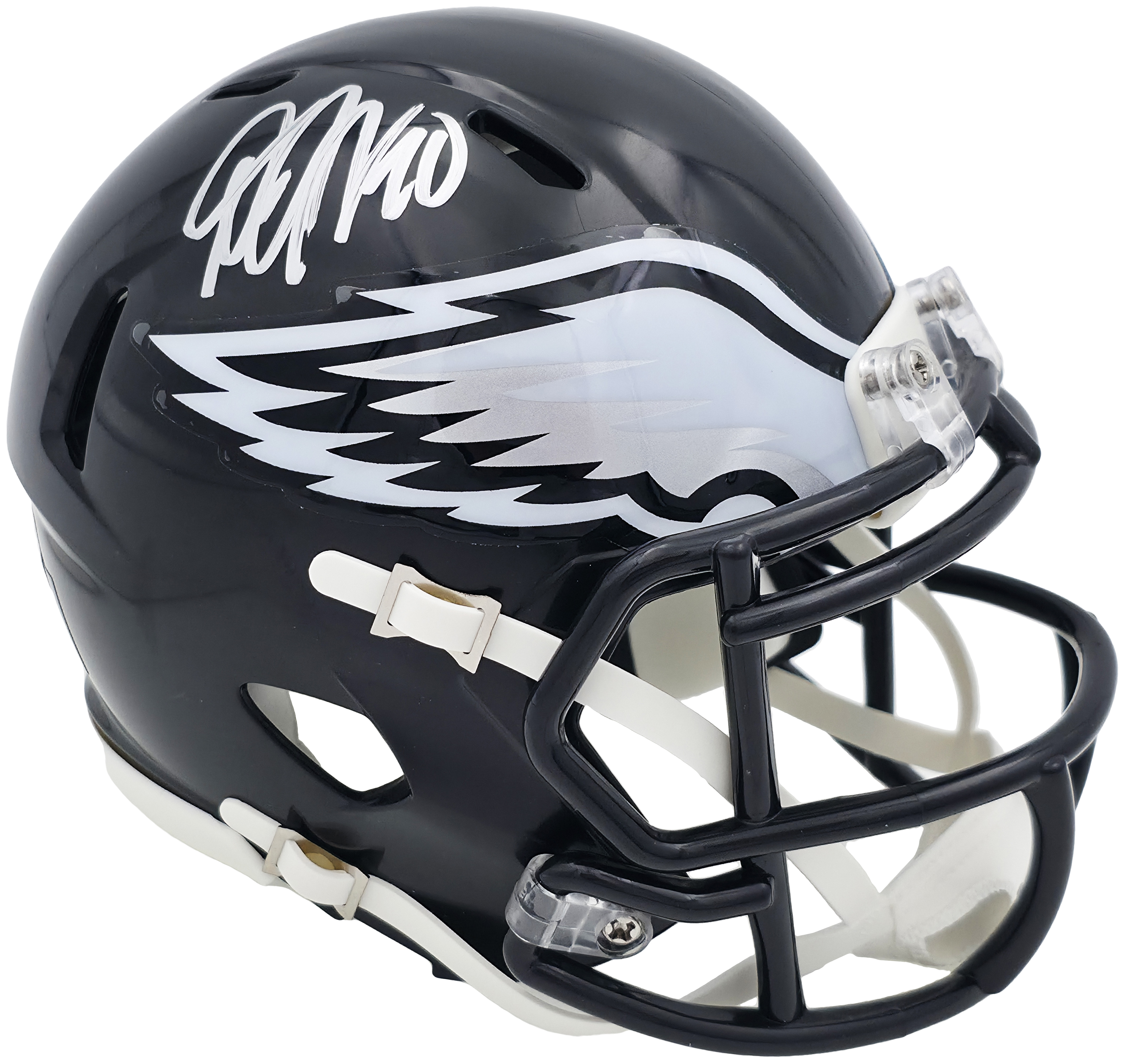 DeSean Jackson Autographed Philadelphia Eagles 2022 Alternate Black Speed Mini Helmet Beckett BAS Witness 243642
