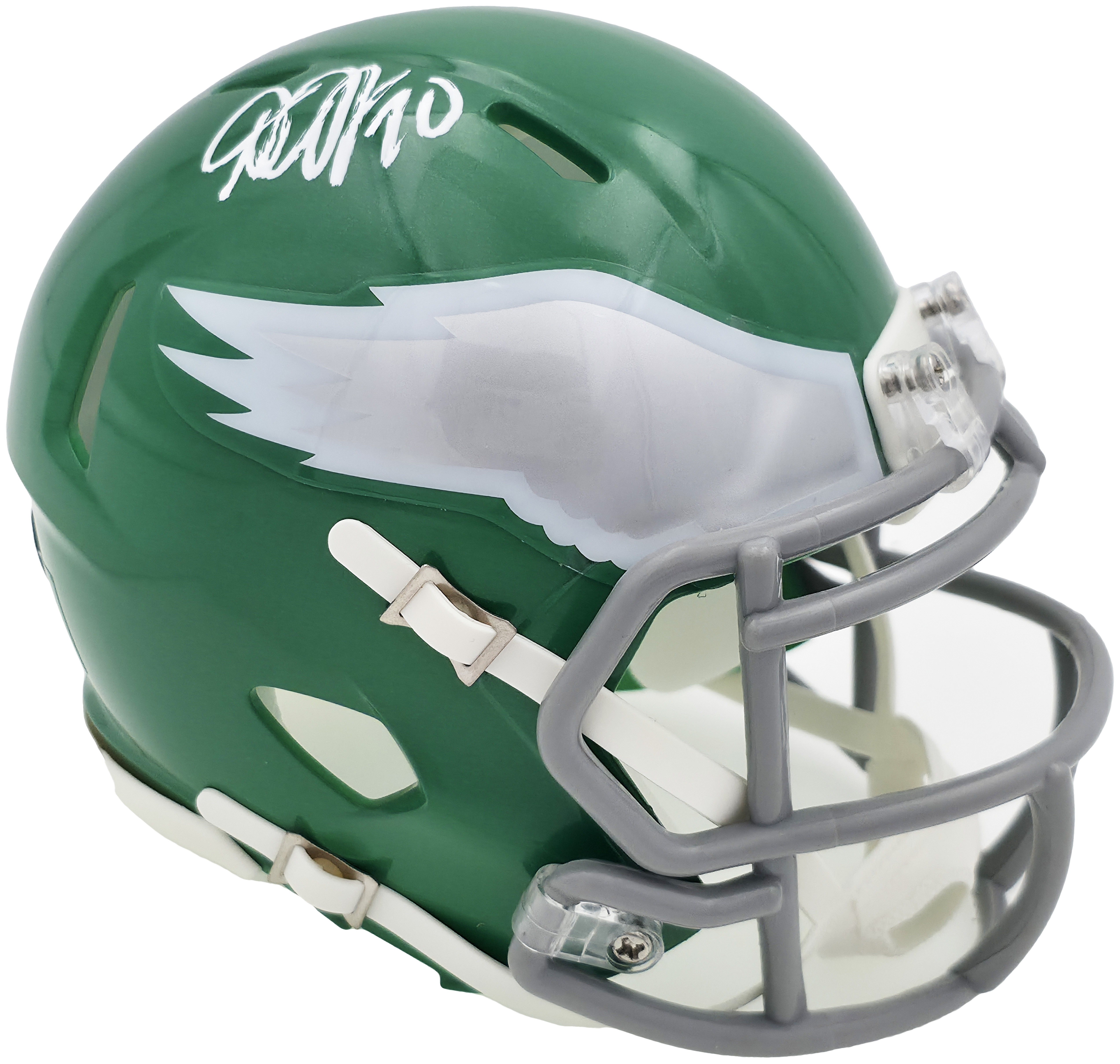 DeSean Jackson Autographed Philadelphia Eagles 2023 Alternate Kelly Green Speed Mini Helmet Beckett BAS Witness 243641