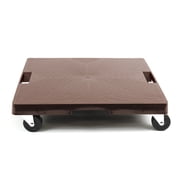DeVault Enterprises 16-Inch Square Espresso Plant Dolly with Wheels and Handles, Heavy Duty Rolling Plant Caddy, Weather-Resistant, 500 lb Capacity