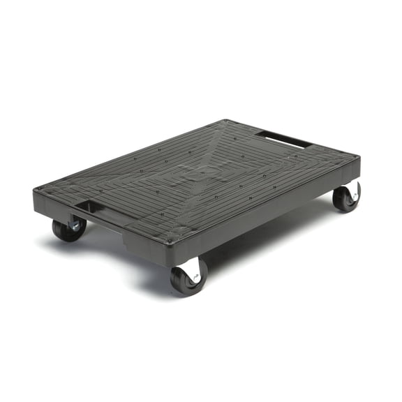DeVault Heavy Duty Garage Dolly with Wheels & Casters, 500 lb Capacity Rolling Platform Cart, Black