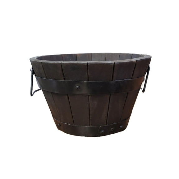DeVault Enterprises Small Round Barrel Planter