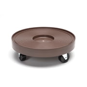 DeVault Enterprises 12 in Espresso Plant Dolly with Wheels, Heavy Duty Rolling Plant Caddy, Indoor Use, 500 lb Capacity