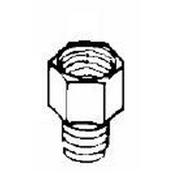 DeVilbiss 240023 P-H-4105 Low Pressure Straight Adapter, 3/8 in MNPS x 1/4 in FNPS, 250 psi, Brass