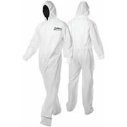 DeVilbiss CLEAN Disposable Coverall, Mens X-Large, White, Full Zipper Front