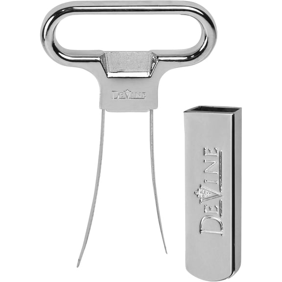 DeVine- Ah So Wine Opener for Vintage Bottles - Two-Prong Cork Puller & Corker With Sleek Case - Great Gift Idea