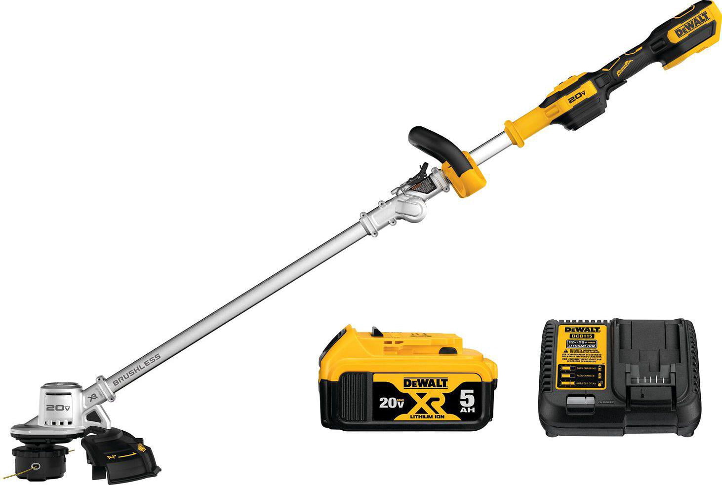 Dewalt 20V MAX 14 in. Brushless String Trimmer Kit with 5Ah Battery and Charger