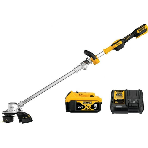 DeWALT 14 in. Cordless 20V MAX Brushless String Trimmer Kit, (1) 5Ah Battery and Charger Included