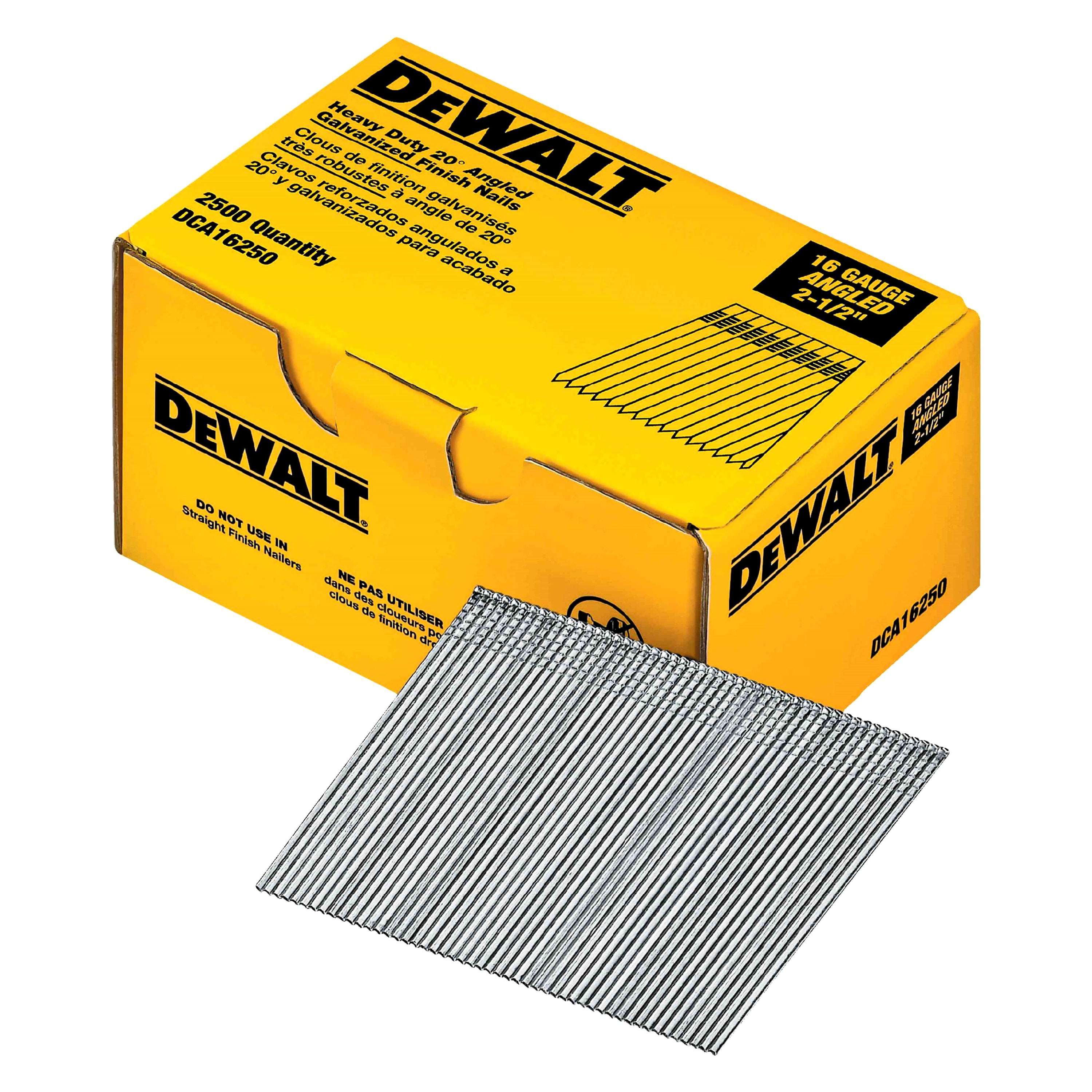 DeWALT DCA16125 - 1-1/4" L 2500 Pieces 16 Gauge Finish Nails
