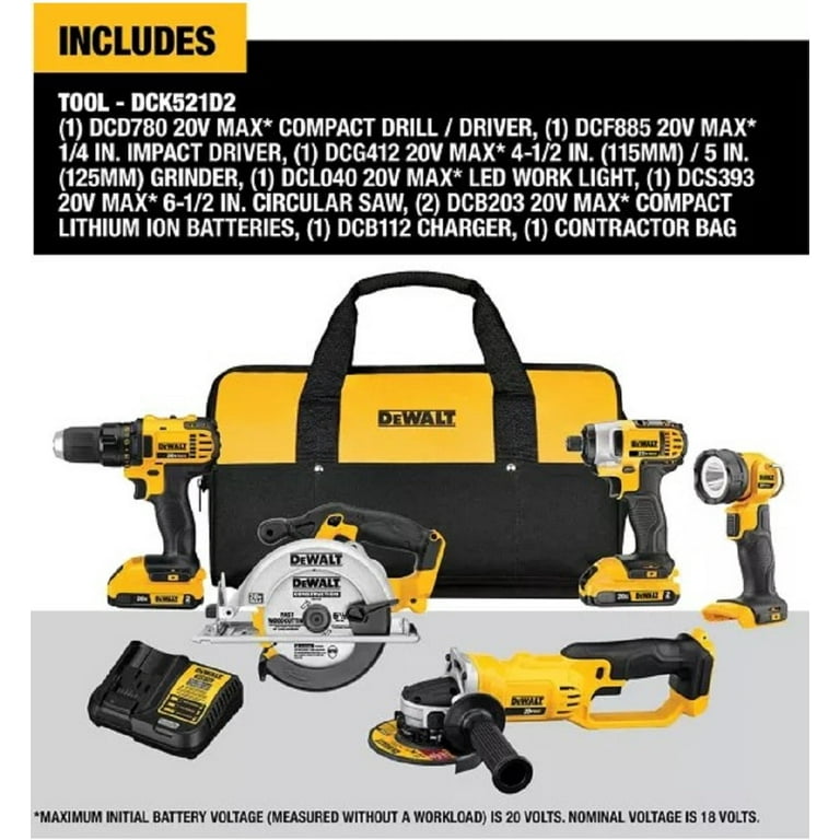 5 tool combo kit dewalt hotsell