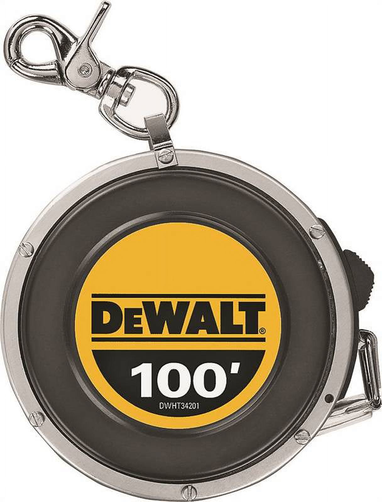 DeWALT DWHT34201 Tape Measure 100 ft L x 3/8 in W Blade Steel Blade Black/Yellow