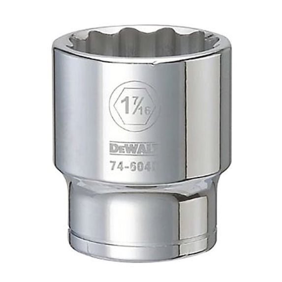 DeWALT DWMT74604OSP Chrome 3/4 in. Drive 1-7/16 in. 12-Point SAE Standard Socket