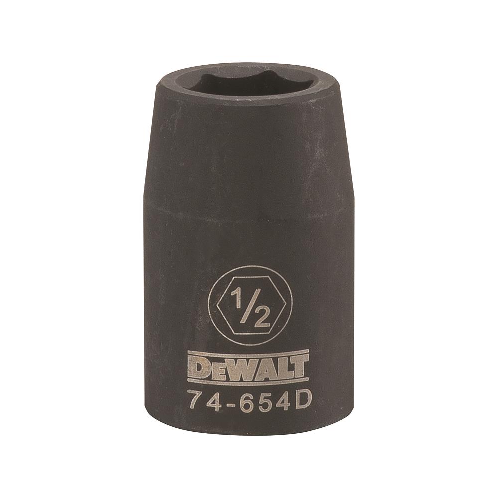 DeWALT DWMT74654OSP Impact Socket 1/2 in Drive 1/2 in Socket 6-Point Black Oxide