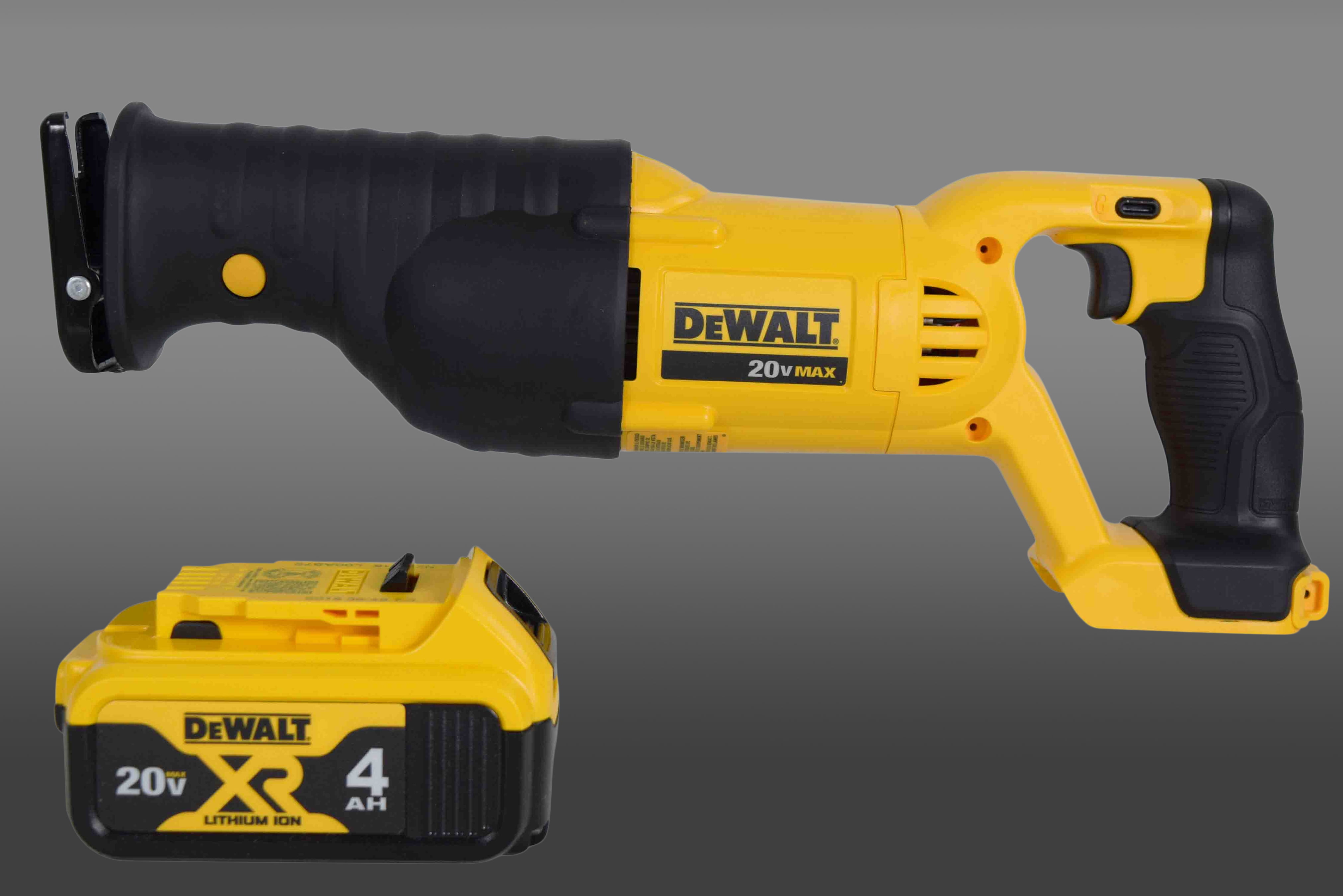 DeWALT Max 20V Cordless Reciprocating Saw DCS380B with 4Ah Battery